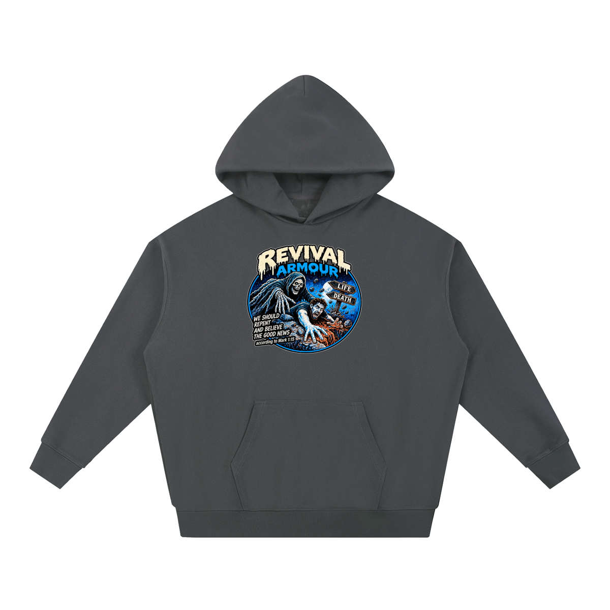 REVIVAL ARMOUR WE SHOULD REPENT AND BELIEVE THE GOOD NEWS according to Mark 1:15 Hoodie