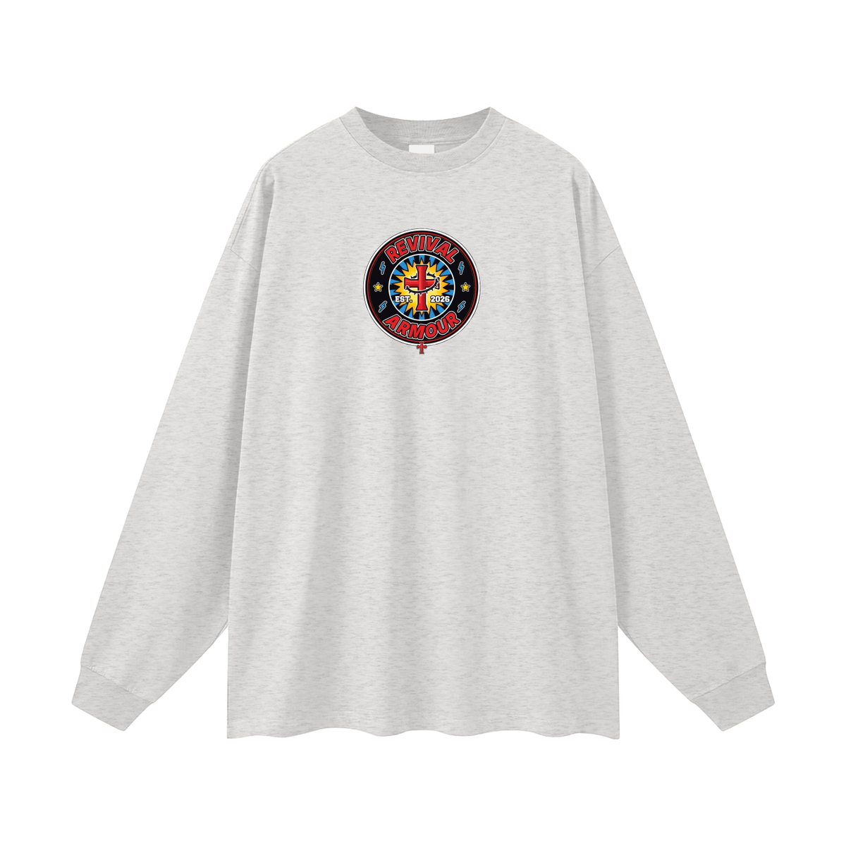 REVIVAL EST. 2026 ARMOUR JESUS DIED FOR OUR SINS Long Sleeve T-Shirt