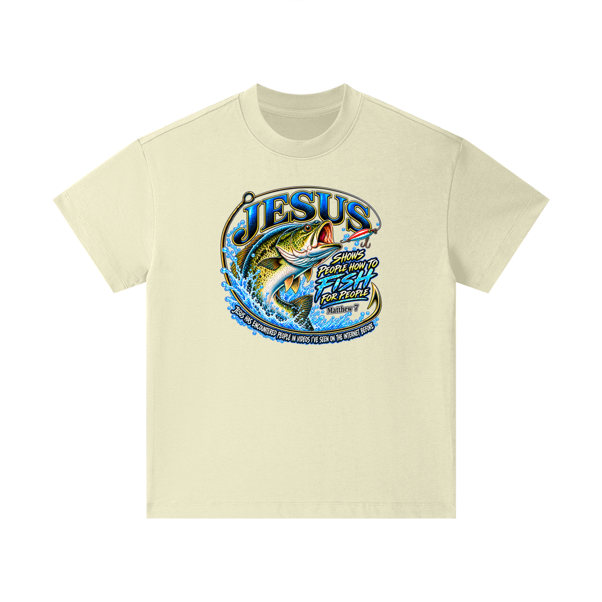 JESUS SHOWS PEOPLE HOW TO FISH FOR PEOPLE _ Matthew 7 Kids T-Shirt
