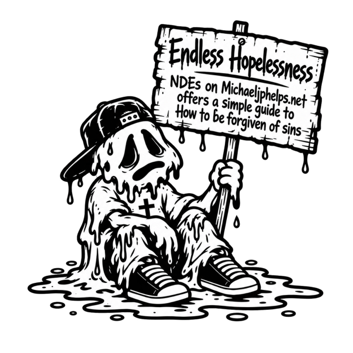ENDLESS HOPELESSNESS NDEs on michaeljphelps.net offers a simple guide to How to be forgiven of sins Kids T-Shirt