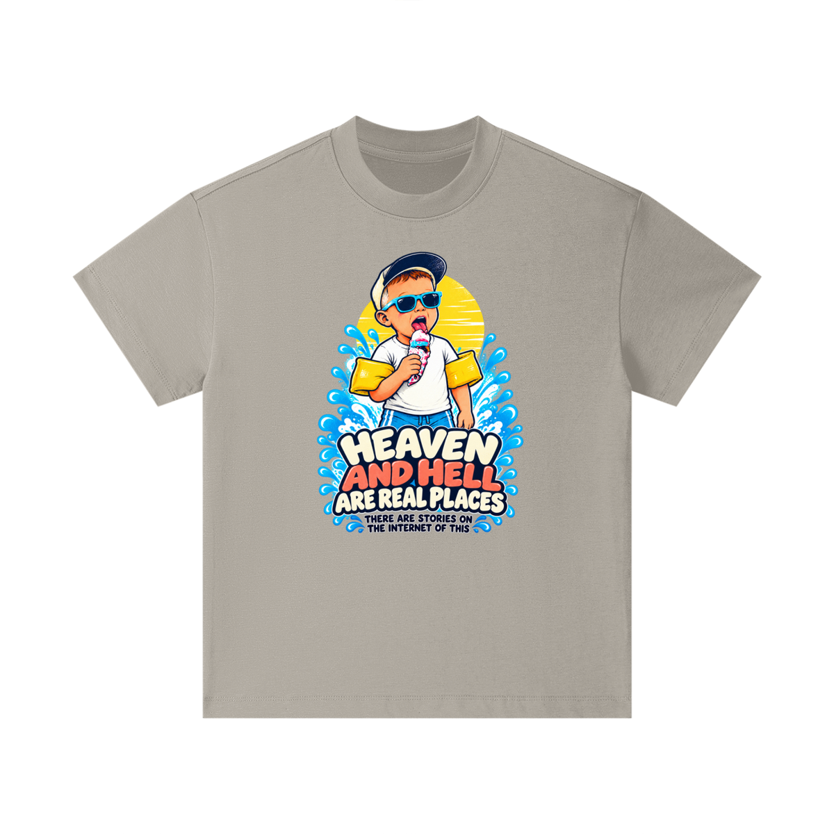 HEAVEN AND HELL ARE REAL PLACES THERE ARE STORIES ON THE INTERNET OF THIS Kids T-Shirt
