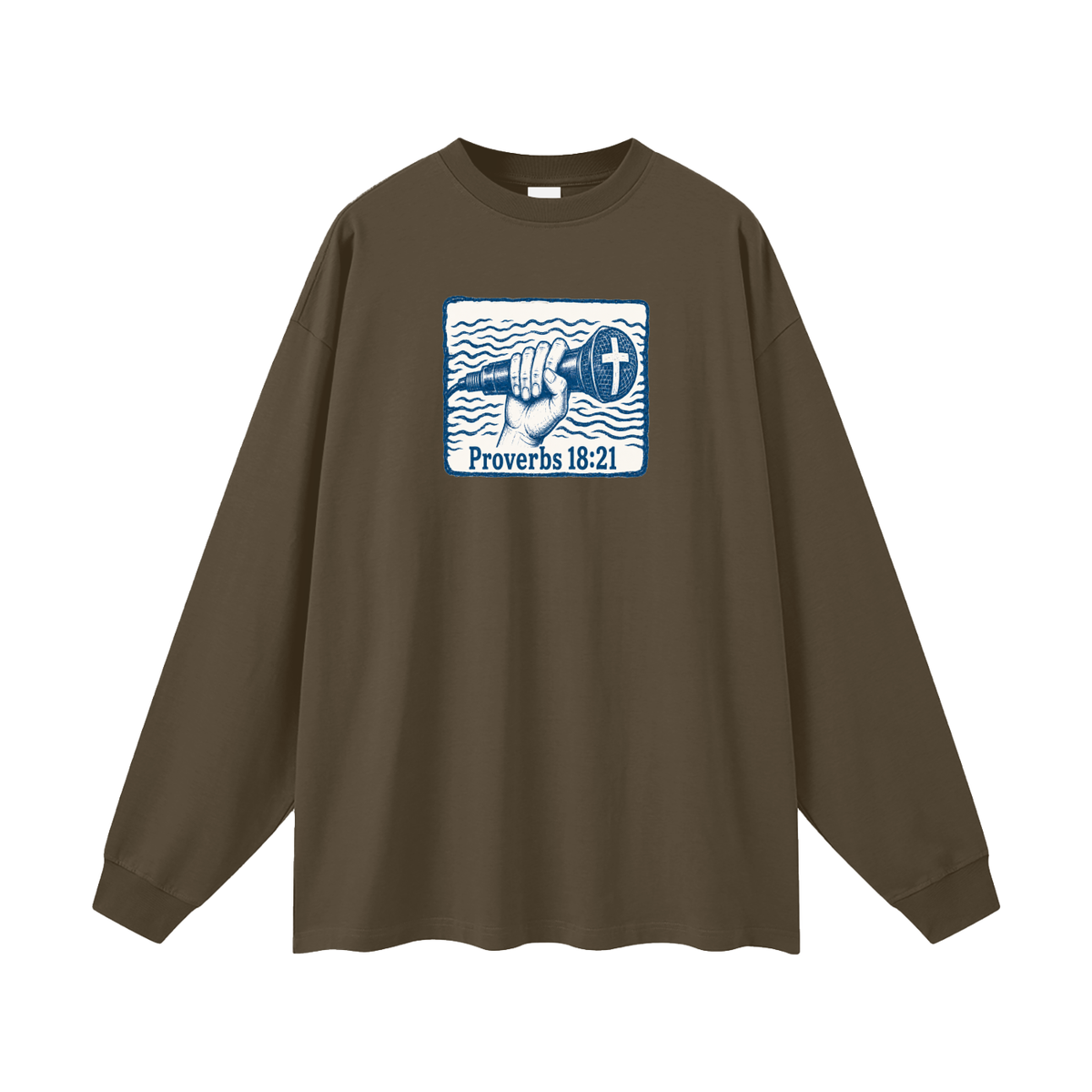 Proverbs 18:21 mic Long Sleeve T-Shirt