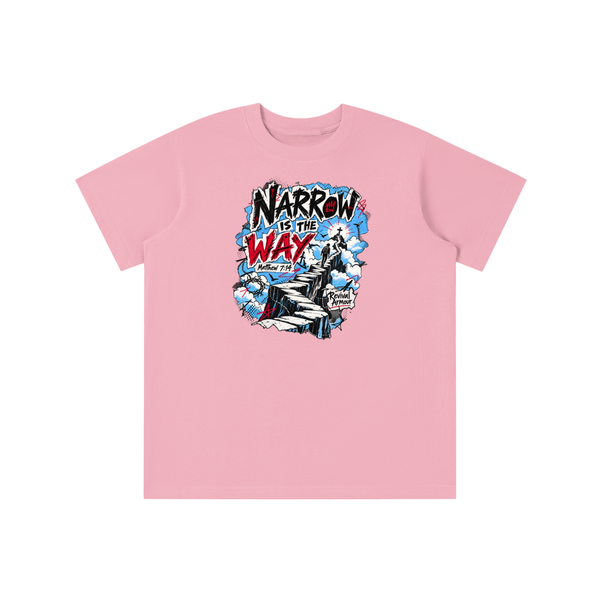NARROW IS THE WAY [MATTHEW 7:14] Revival Armour youth T-shirt