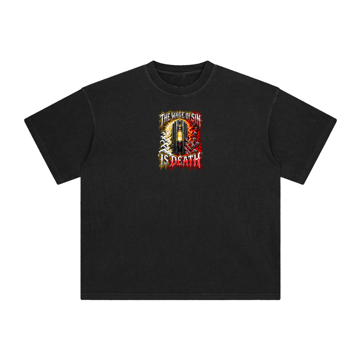 THE WAGE OF SIN IS DEATH WORKOUT YOUR SALVATION WITH FEAR & TREMBLING T-Shirt