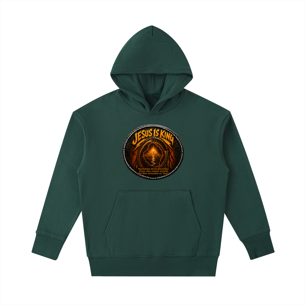 Jesus is king Revelation 22:15 describes those who remain outside the new Jerusalem as "dogs" Hoodie