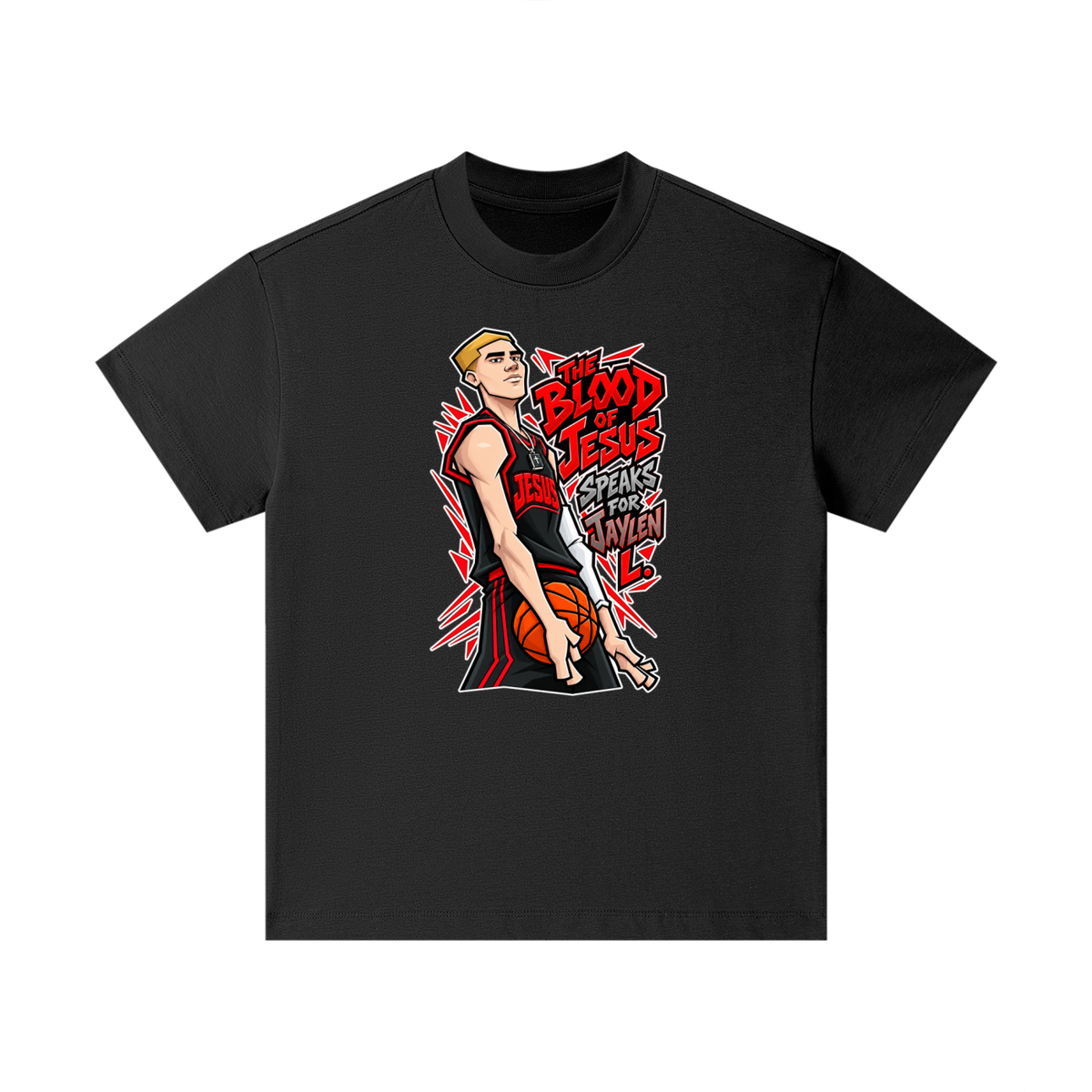 THE BLOOD OF JESUS SPEAKS FOR JAYLEN L. Kids T-Shirt