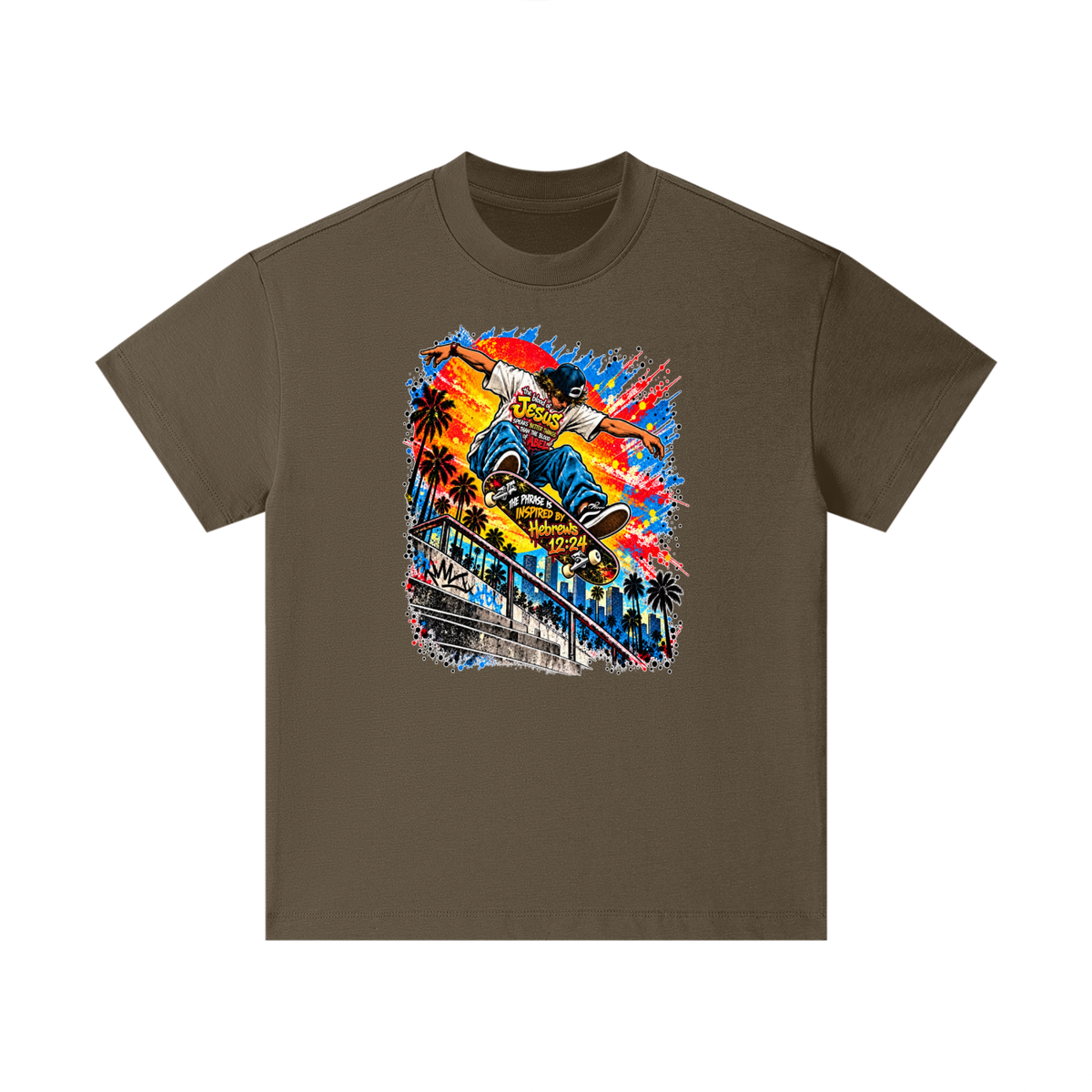 the blood of Jesus speaks better things than the blood of Abel the phrase is inspired by HEBREWS 12:24 skater Kids T-Shirt