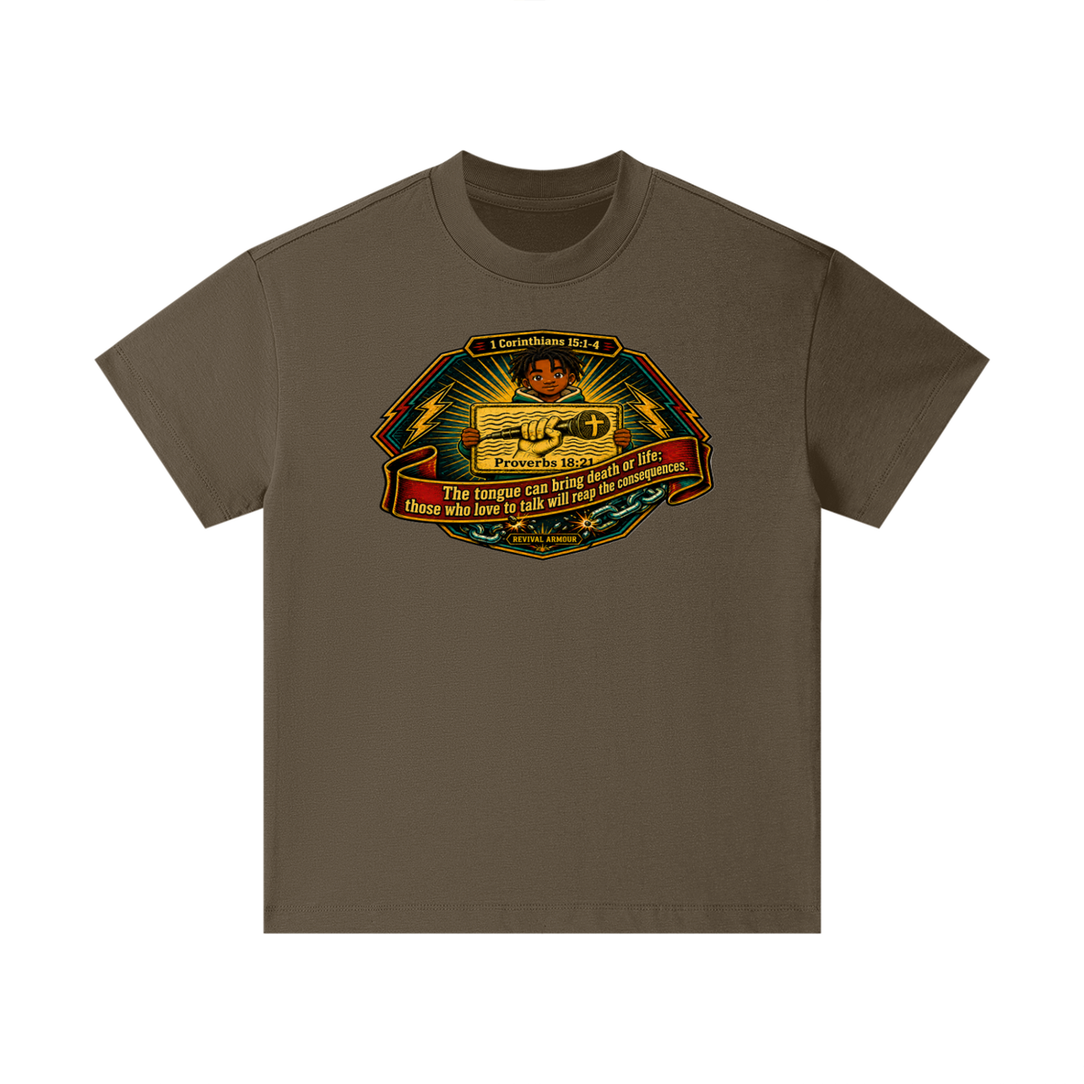 Proverbs 18:21 NLT Kids T-Shirt