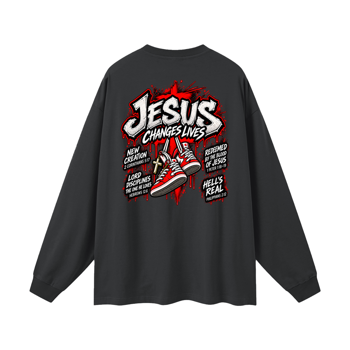 JESUS CHANGES LIVES Long Sleeve T-Shirt
