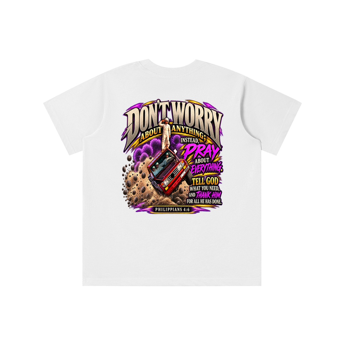 PHILIPPIANS 4:6 NLT youth T-shirt