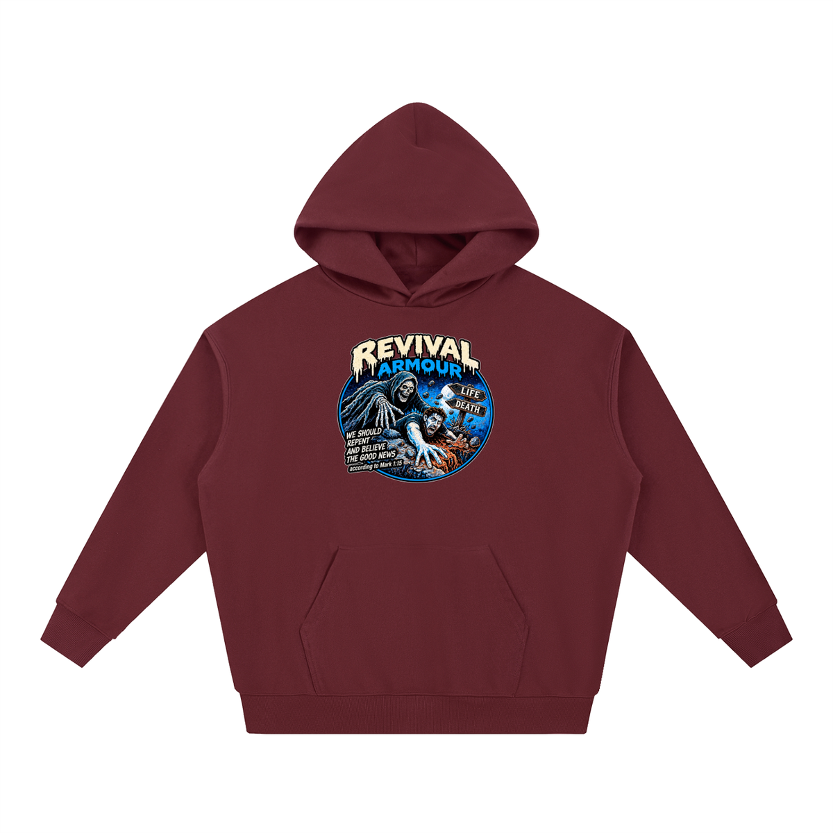 REVIVAL ARMOUR WE SHOULD REPENT AND BELIEVE THE GOOD NEWS according to Mark 1:15 Hoodie