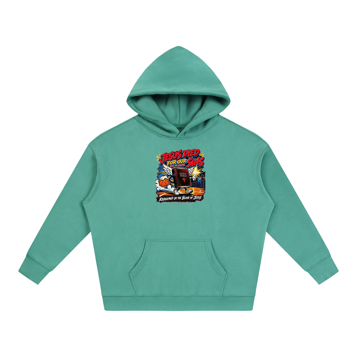 Jesus died for our sins that's the gospel redeemed by the blood of Jesus 1 Corinthians 15:1-3 . 1 John 1:7 Hoodie