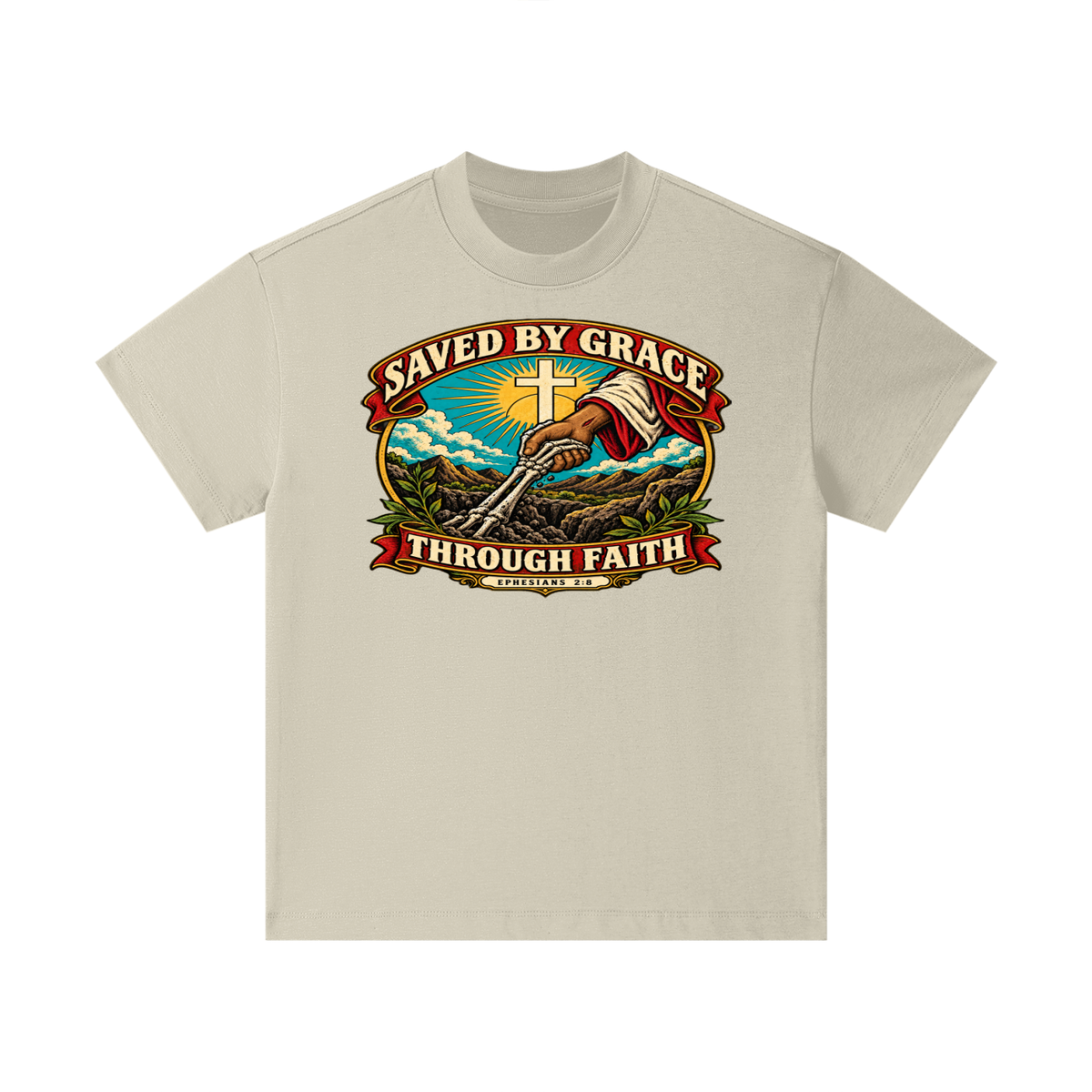 Saved by Grace through Faith Kids T-Shirt