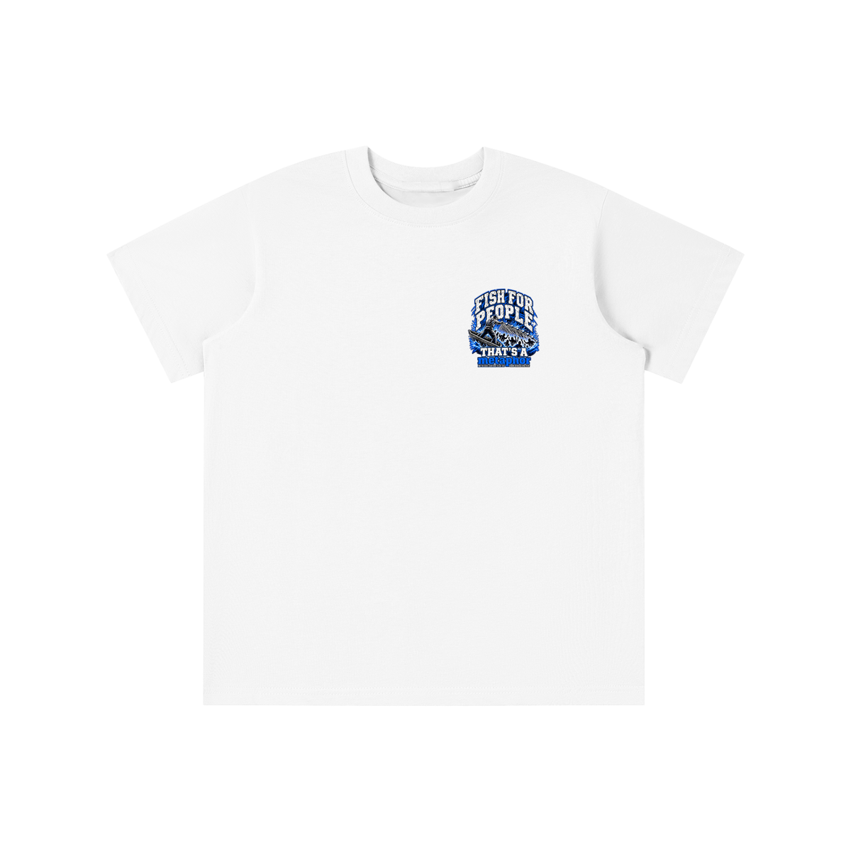 FISH FOR PEOPLE THAT'S A metaphor AND YOU COULD LEARN HOW TO CAST OUT DEMONS ON MICHAELJPHELPS.COM youth T-shirt