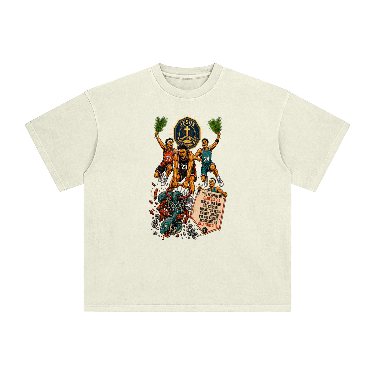 THE SERPENT IN GENESIS 3:4 WAS A LIAR AND GOT CURSED. THANK YOU JESUS. I'M NOT CURSED. I'M NOT CURSED ACCORDING TO GALATIANS 3:13. T-Shirt