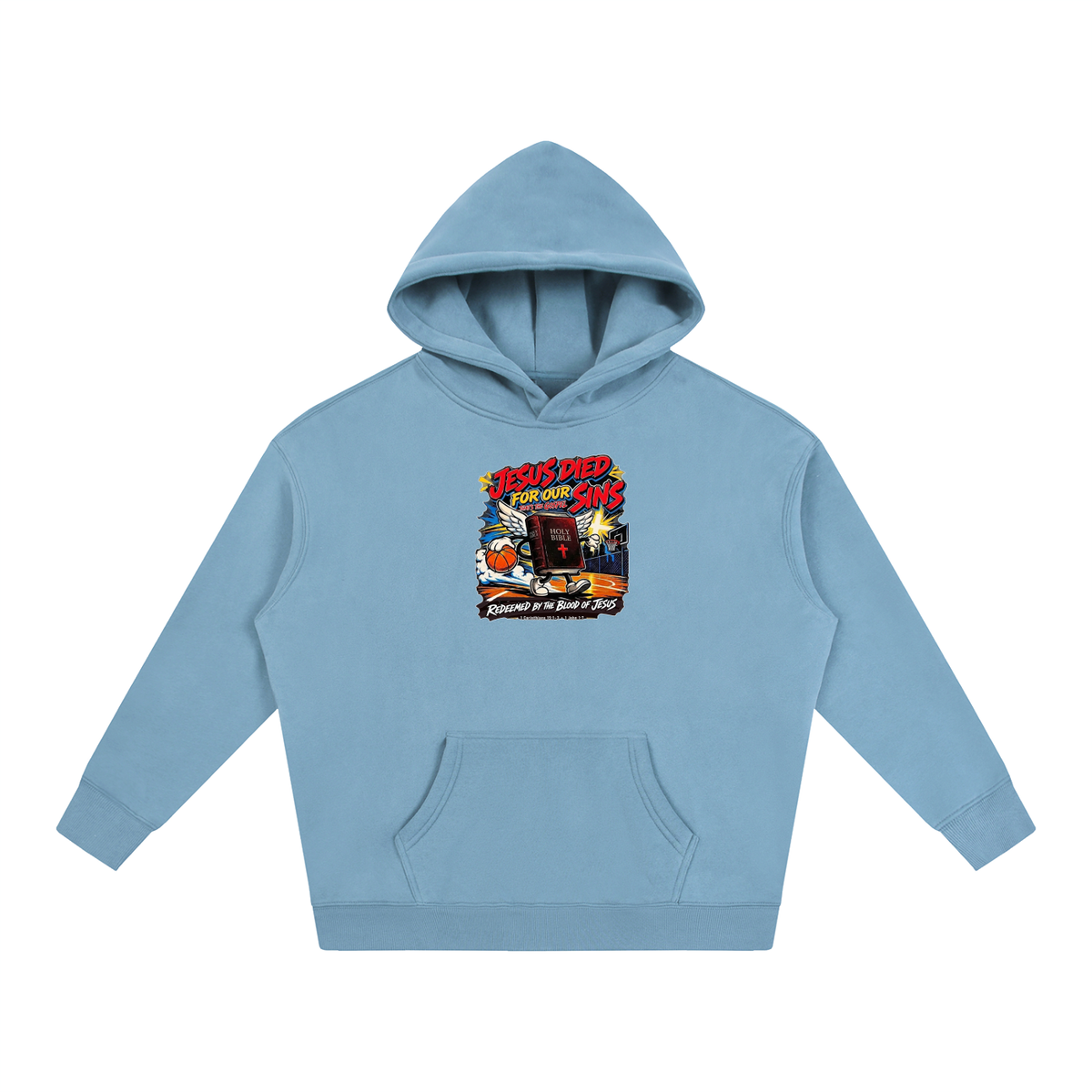 Jesus died for our sins that's the gospel redeemed by the blood of Jesus 1 Corinthians 15:1-3 . 1 John 1:7 Hoodie