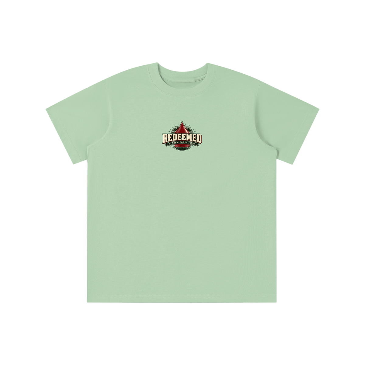 REDEEMED BY THE BLOOD OF JESUS -REVIVAL ARMOUR- -EPHESIANS 1:7-  youth T-shirt