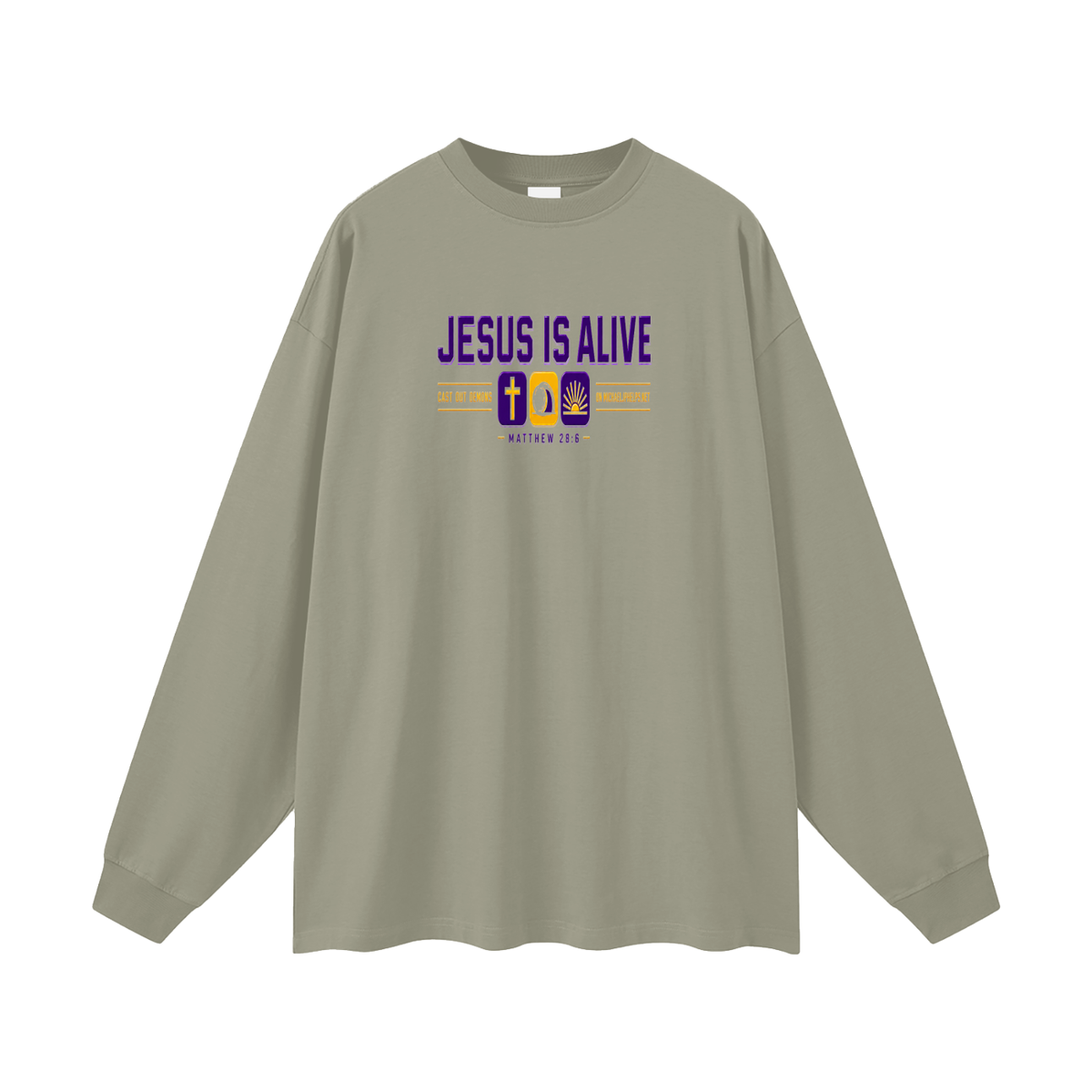 JESUS IS ALIVE CAST OUT DEMONS ON MICHAELJPHELPS.NET Long Sleeve T-Shirt