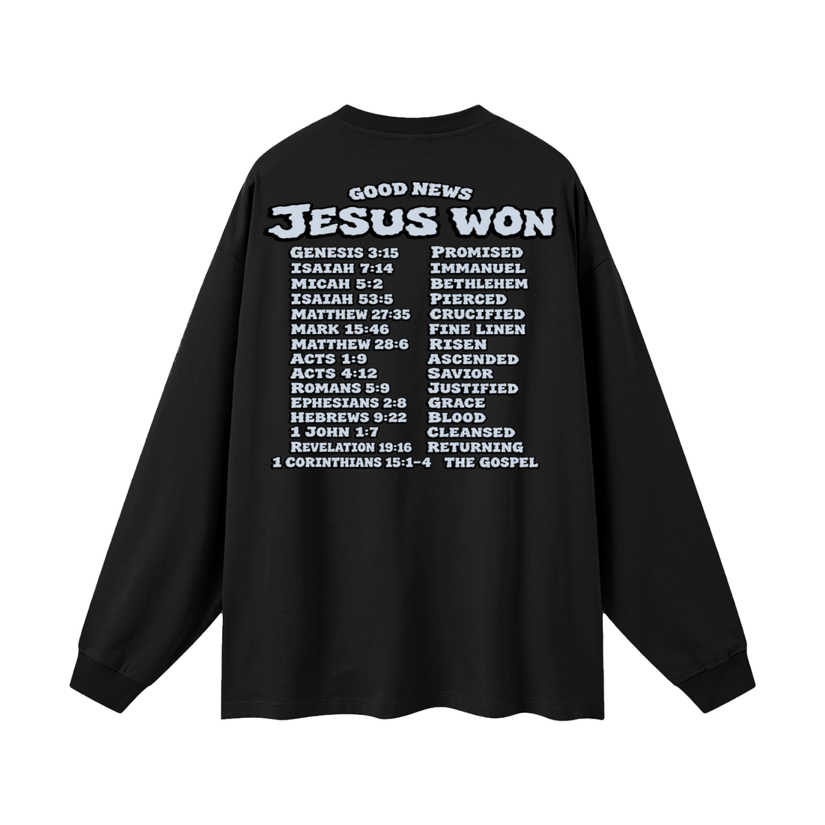 GOOD NEWS JESUS WON Long Sleeve T-Shirt
