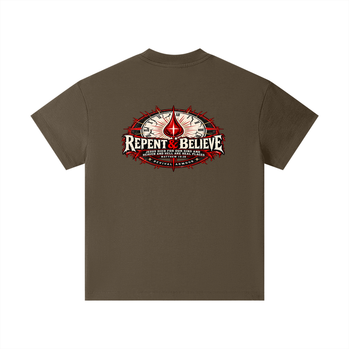 REPENT & BELIEVE JESUS DIED FOR OUR SINS AND HEAVEN AND HELL ARE REAL PLACES MATTHEW 10:28 (THAT'S NOT A quote) Kids T-Shirt