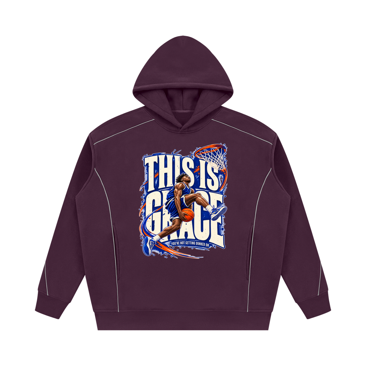 THIS IS GRACE YOU'RE NO GETTING DUNKED ON ( MARK 1:15 IS ON HIS SHOES ) Hoodie
