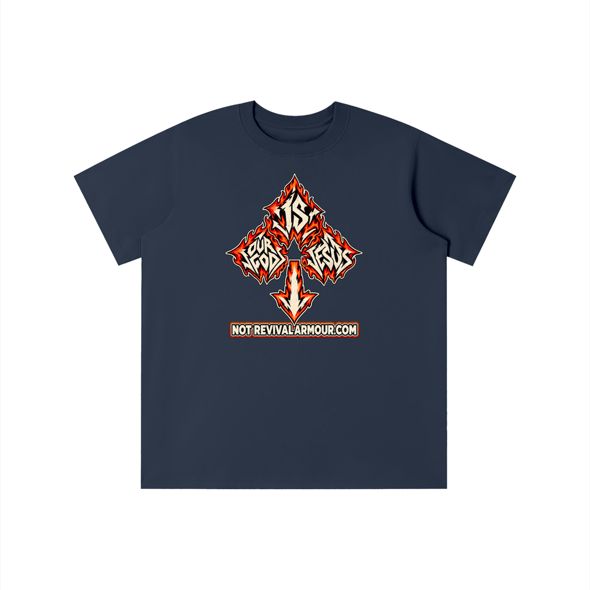 OUR GOD IS JESUS NOT REVIVALARMOUR.COM youth T-shirt