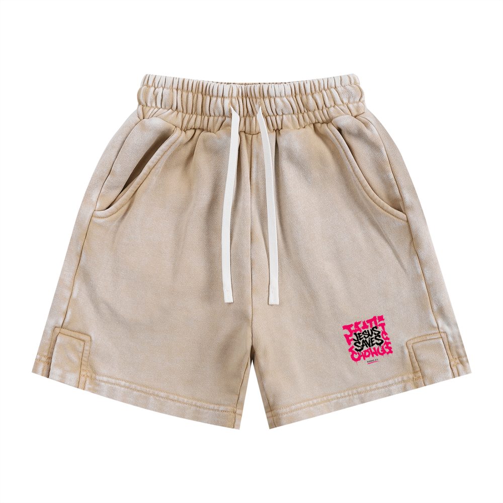 Jesus saves Kids' Shorts