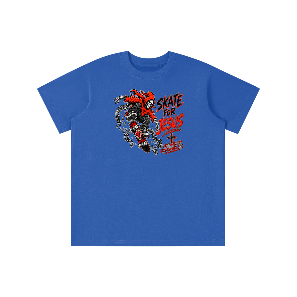 SKATE FOR JESUS MOTIVATED BY ECCLESIASTES 9:10 youth T-shirt