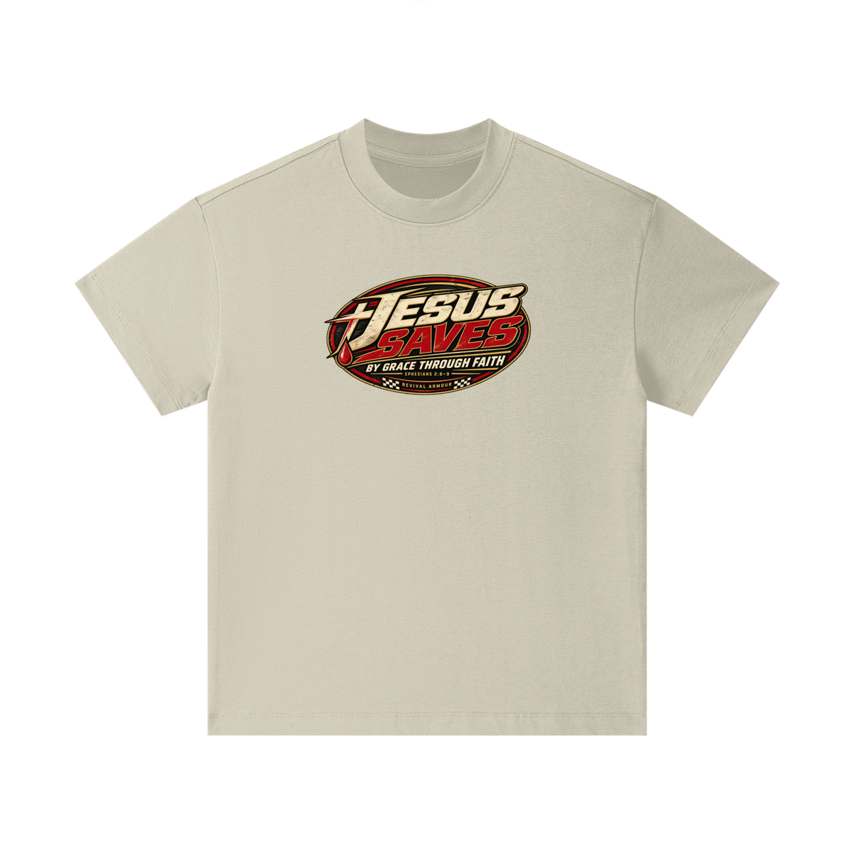 JESUS SAVES BY GRACE THROUGH FAITH - EPHESIANS 2:8-9 - Kids T-Shirt