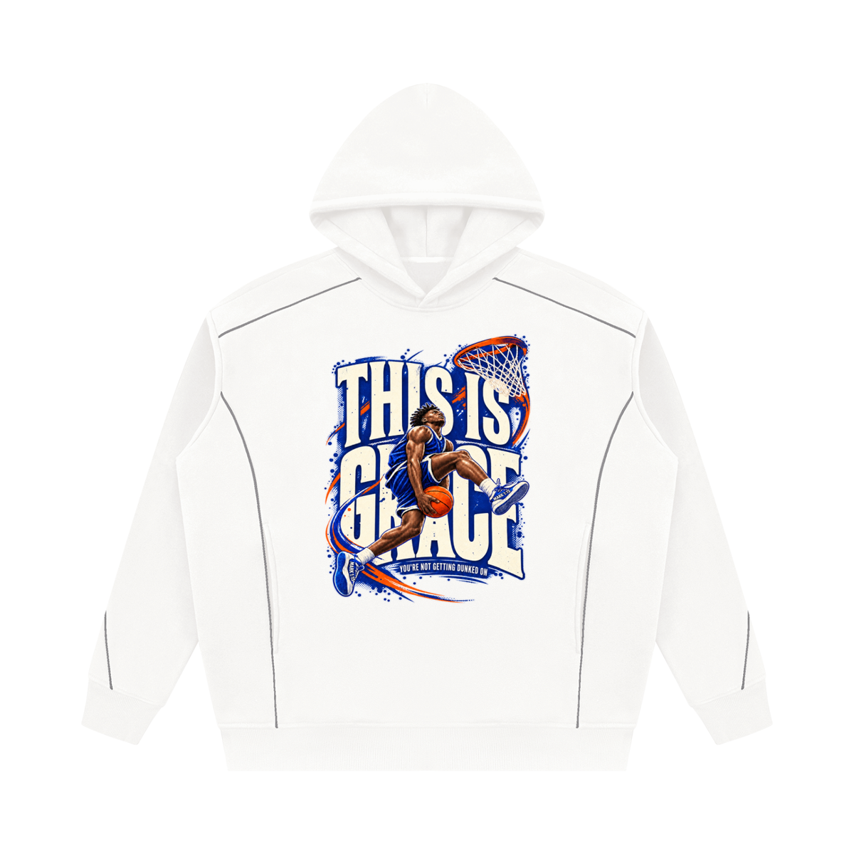THIS IS GRACE YOU'RE NO GETTING DUNKED ON ( MARK 1:15 IS ON HIS SHOES ) Hoodie