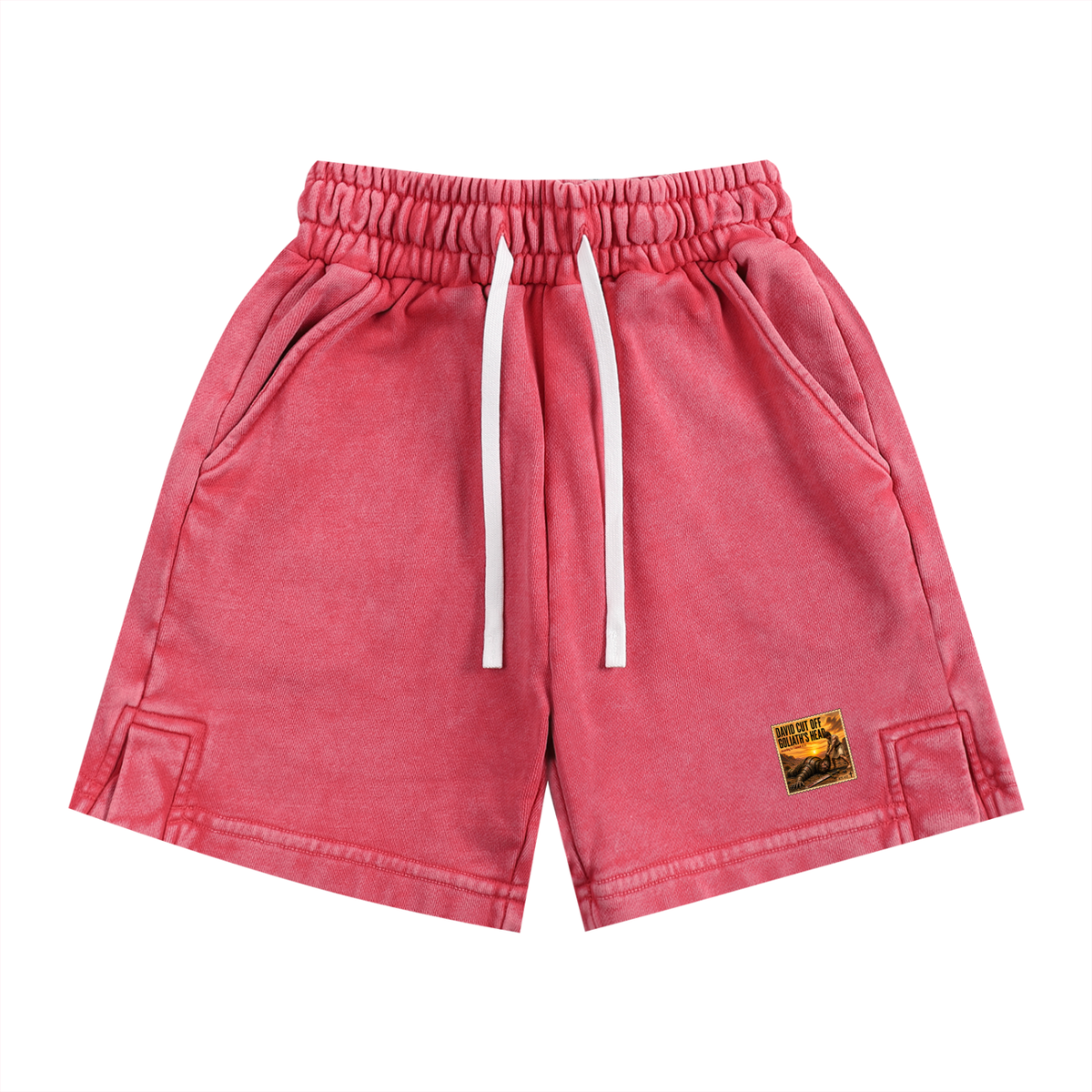 David cut off Goliath's head according to 1 Samuel 17:51 Kids' Shorts