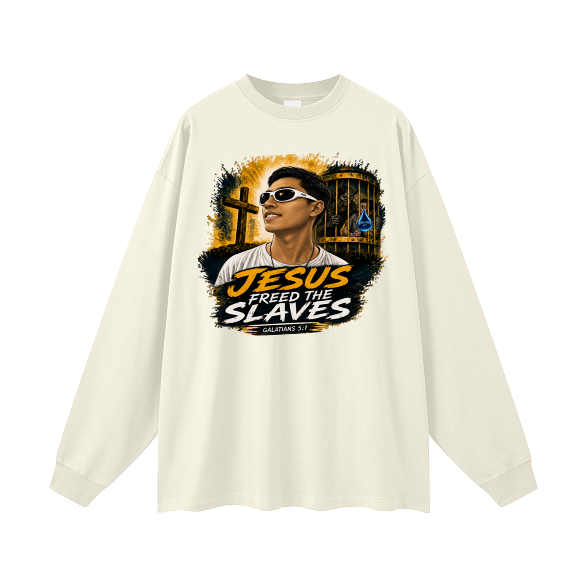 Jesus freed the slaves Long Sleeve T-Shirt