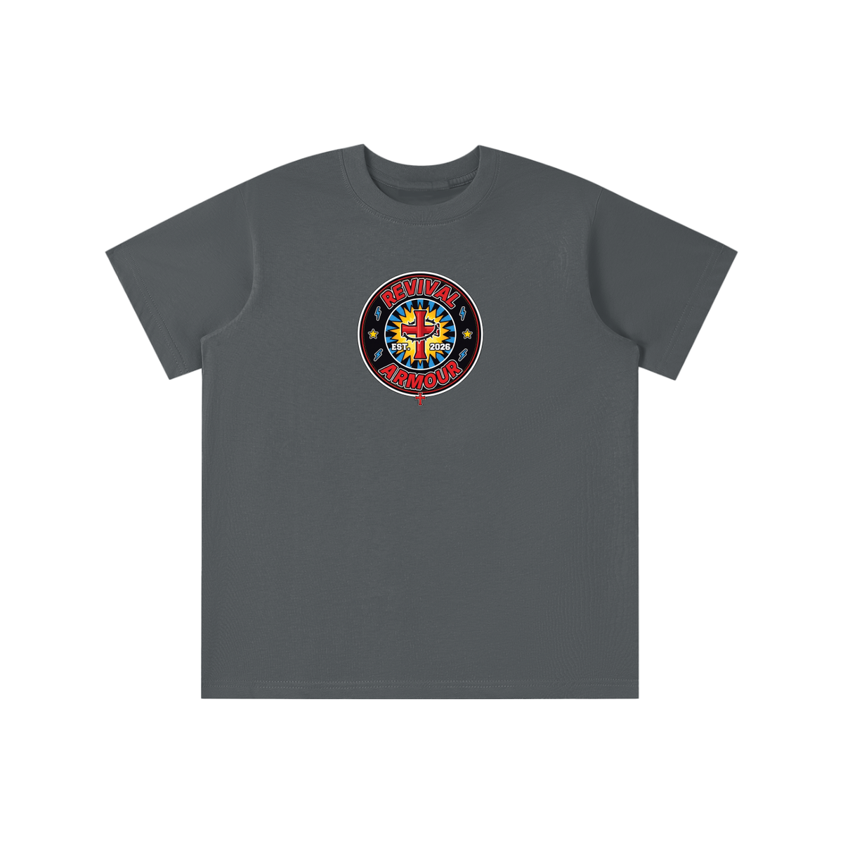 REVIVAL EST. 2026 ARMOUR JESUS DIED FOR OUR SINS youth T-shirt