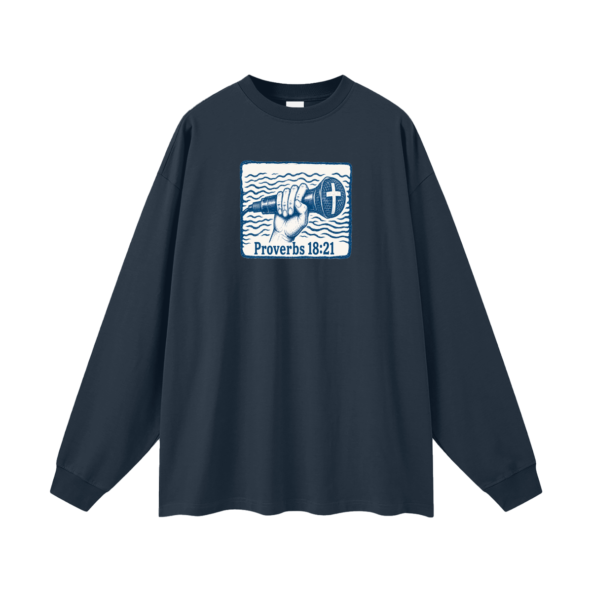 Proverbs 18:21 mic Long Sleeve T-Shirt