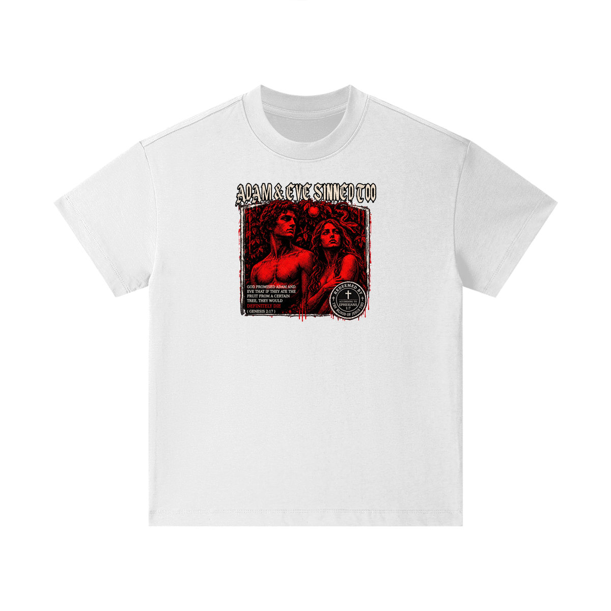 ADAM & EVE SINNED TOO Kids T-Shirt