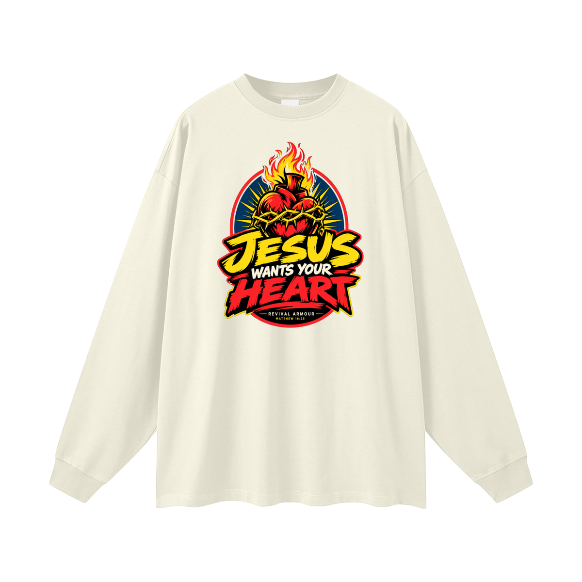 JESUS WANTS YOUR HEART - REVIVAL ARMOUR - Long Sleeve T-Shirt