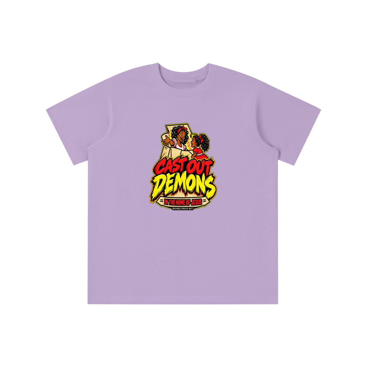 CAST OUT DEMONS IN THE NAME OF JESUS (MICHAELJPHELPS.NET) youth T-shirt