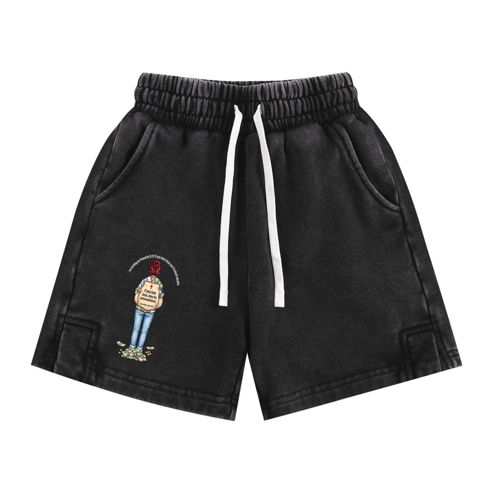 according to Proverbs 8:21 If you love Jesus you'll Inherit wealth If you love Jesus, obey his commandments according to John 14:15 Kids' Shorts