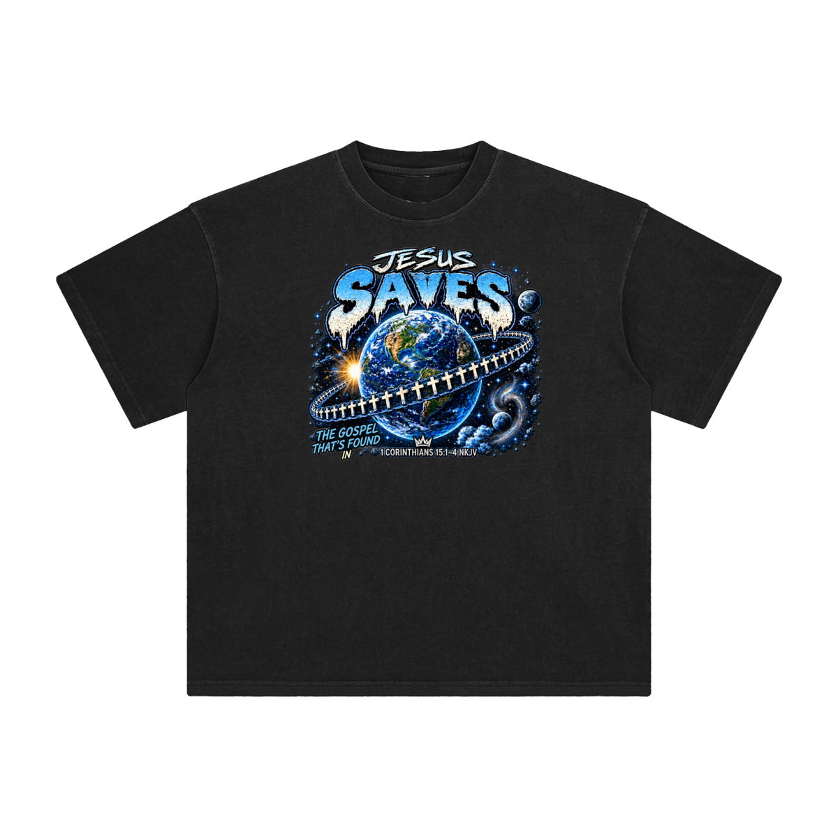 JESUS SAVES THE GOSPEL THAT'S FOUND IN 1 CORINTHIANS 15:1-4 NKJV T-Shirt