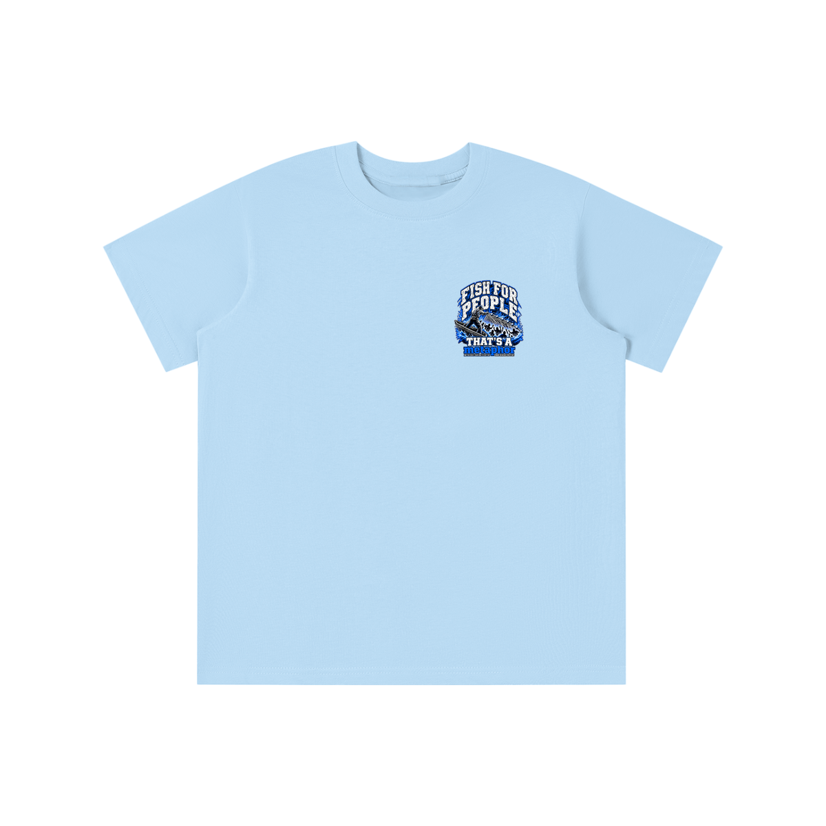 FISH FOR PEOPLE THAT'S A metaphor AND YOU COULD LEARN HOW TO CAST OUT DEMONS ON MICHAELJPHELPS.COM youth T-shirt