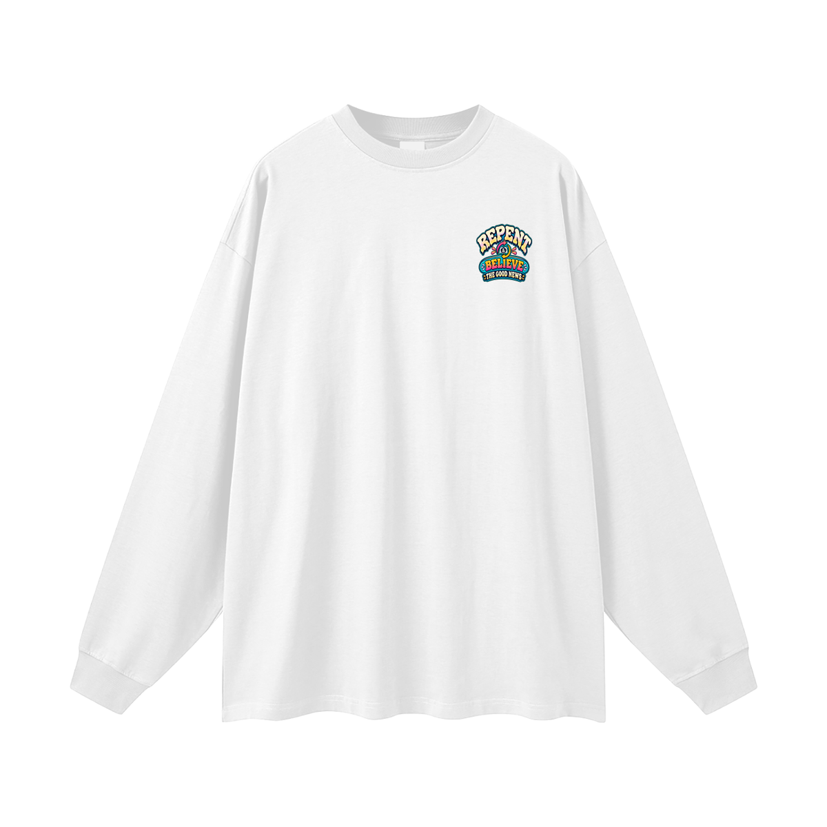 DON'T PANIC HISPANIC JESUS DIED FOR OUR SINS . 1 CORTHIANS 15:1-4 Long Sleeve T-Shirt