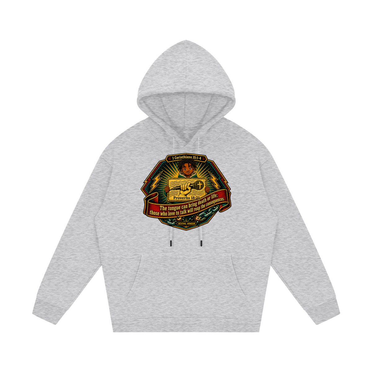 Proverbs 18:21 NLT Hoodie