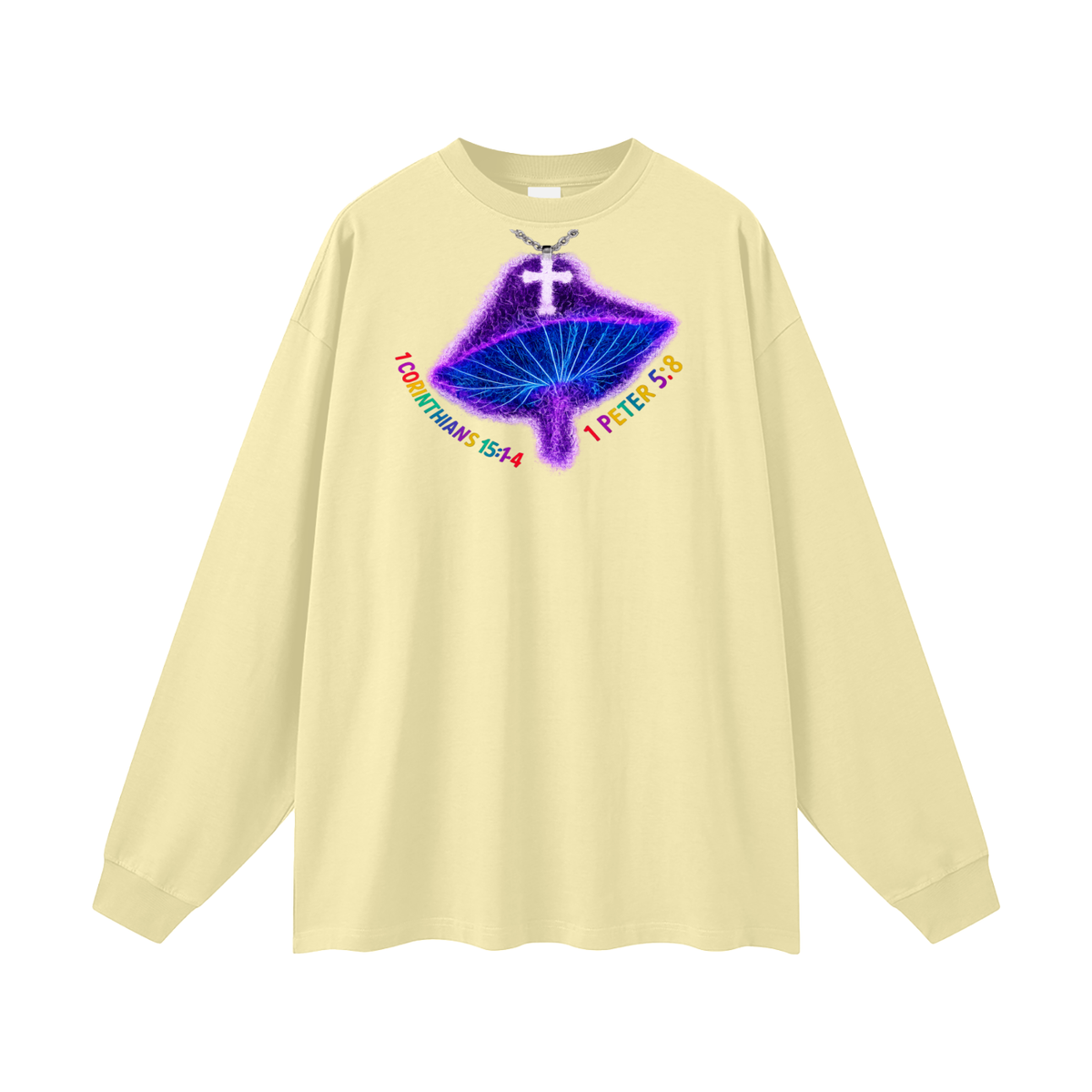 1 Corinthians 15:1-4 1 Peter 5:8 Long Sleeve T-Shirt