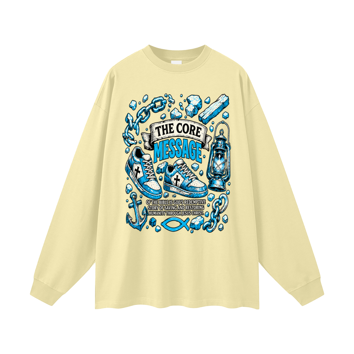 the core message of the bible is God's redemptive story of saving and restoring humanity through Jesus Christ. Long Sleeve T-Shirt