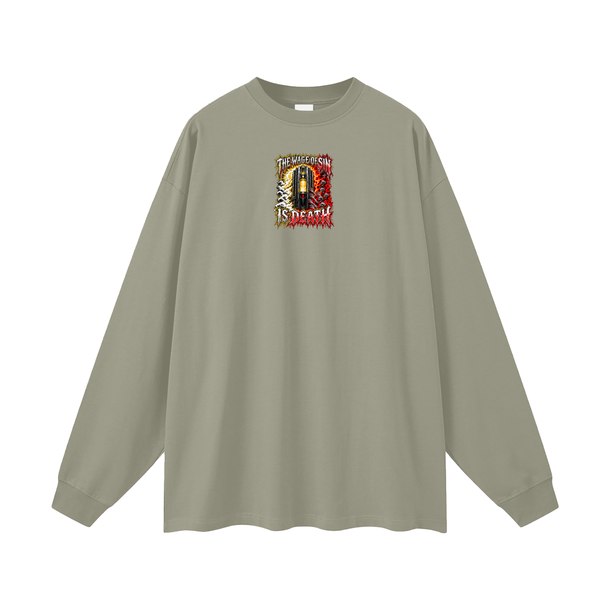 THE WAGE OF SIN IS DEATH WORKOUT YOUR SALVATION WITH FEAR & TREMBLING Long Sleeve T-Shirt