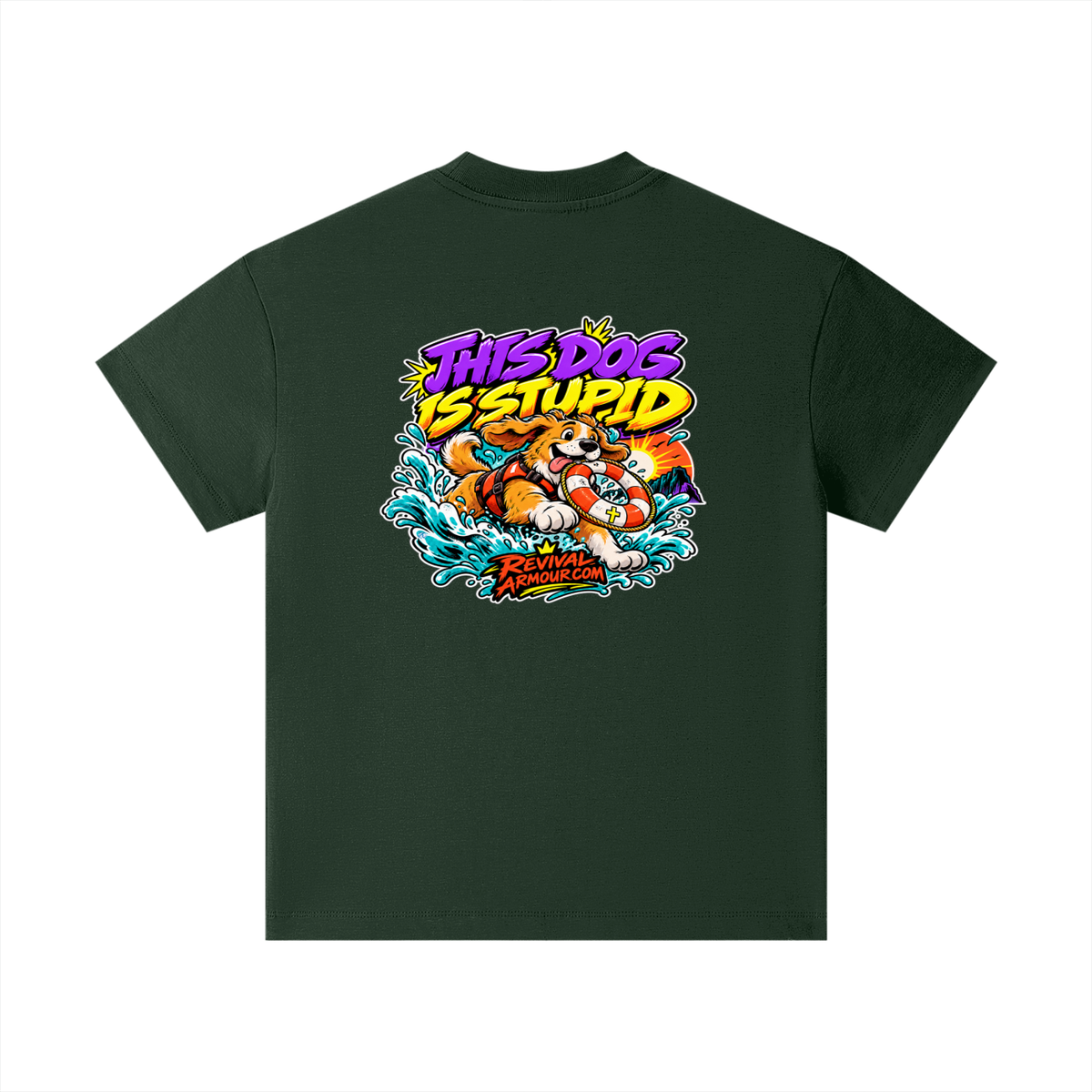 THIS DOG IS STUPID REVIVALARMOUR.COM Kids T-Shirt