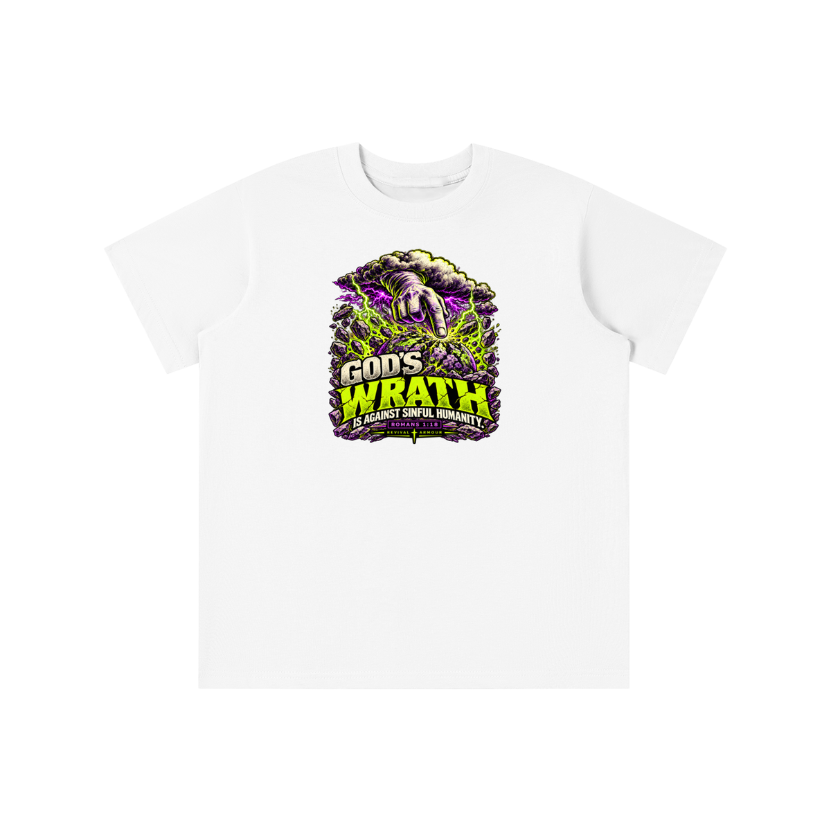 GOD'S WRATH IS AGAINST SINFUL HUMANITY [ROMANS 1:18] youth T-shirt