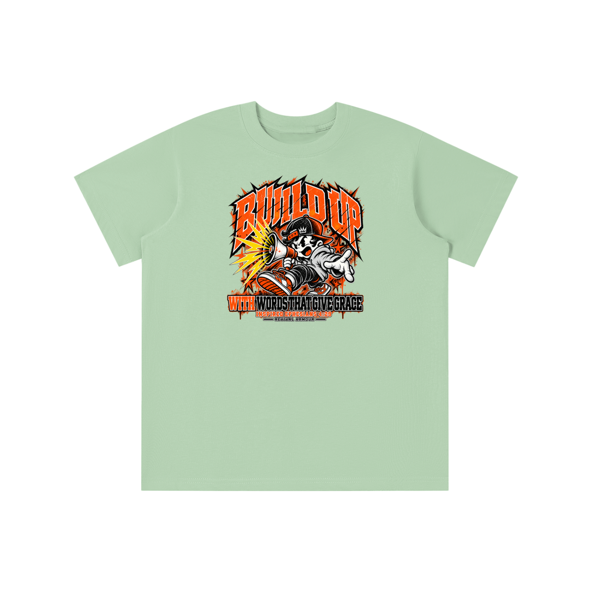 BUILD UP WITH WORDS THAT GIVE GRACE INSPIRED BY EPHESIANS 4:29 youth T-shirt