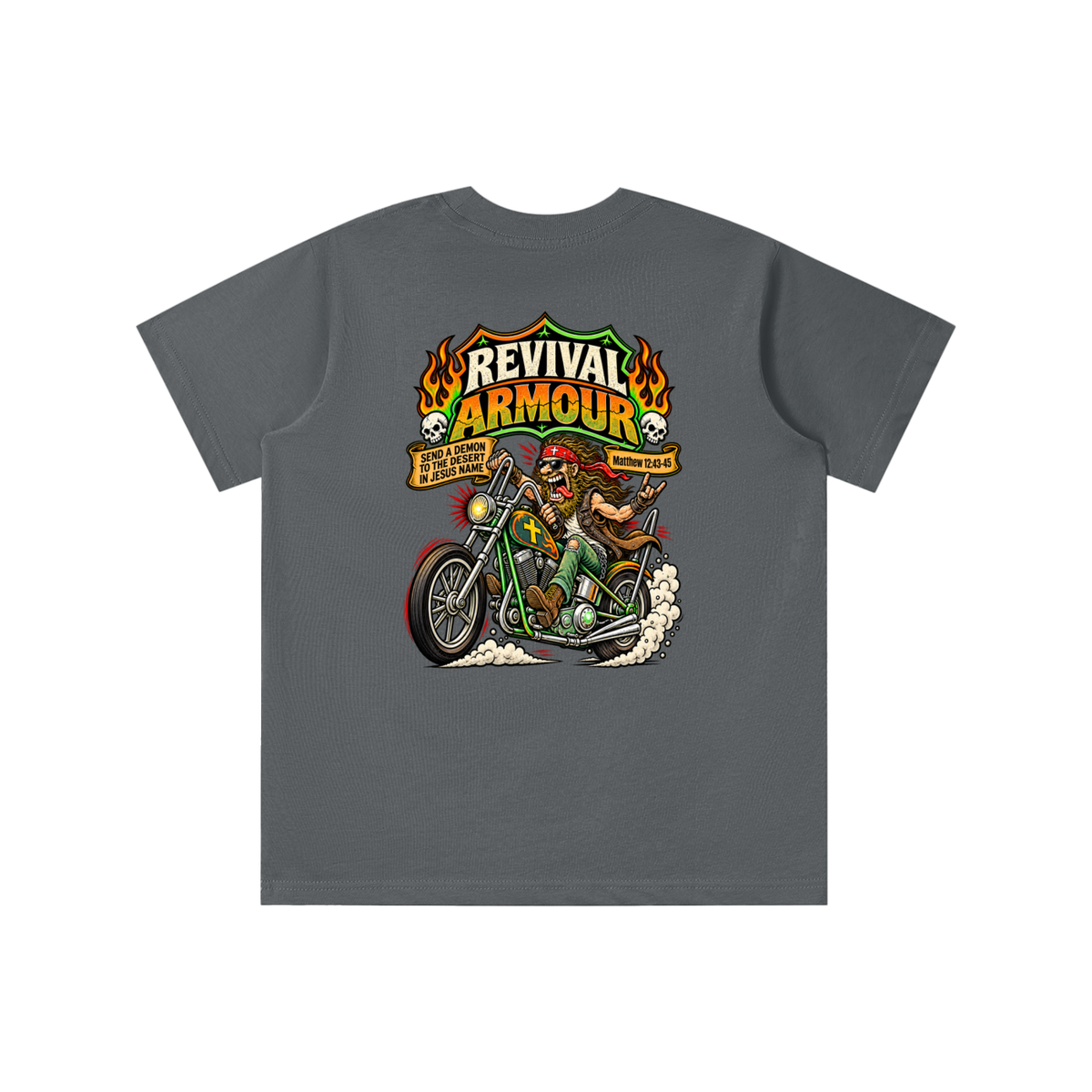 REVIVAL ARMOUR SEND A DEMON TO THE DESERT IN JESUS NAME [MATTHEW 12:43-45] youth' T-shirt