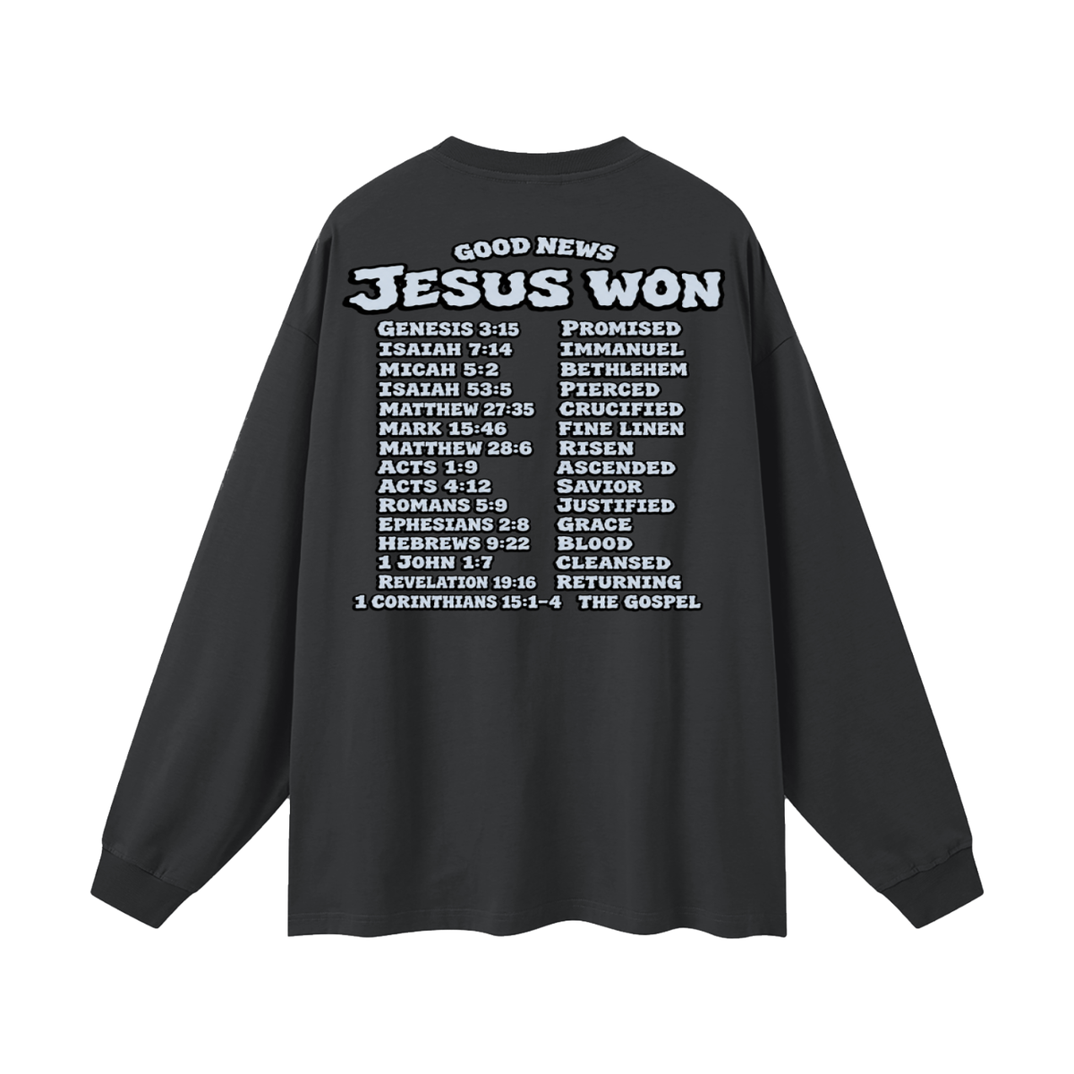 GOOD NEWS JESUS WON Long Sleeve T-Shirt